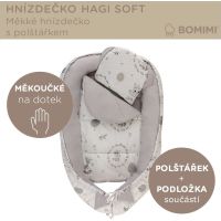 Bomimi Hagi Hnízdečko s polštářkem soft šedé Koloušek 6