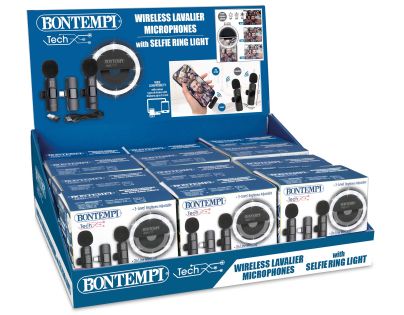 Bontempi Mini kruhové světlo s dvěma bezdrátovými klopovými mikrofony