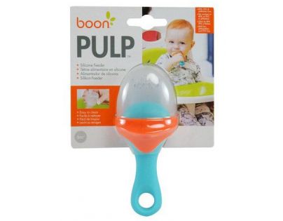 Boon Silikonové krmítko Pulp modrooranžové