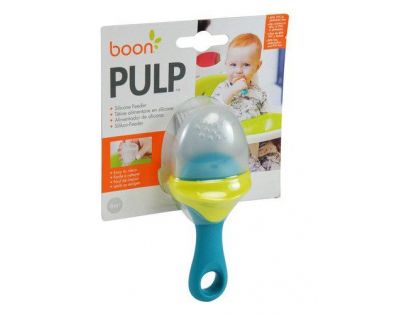 Boon Silikonové krmítko Pulp zelenomodré