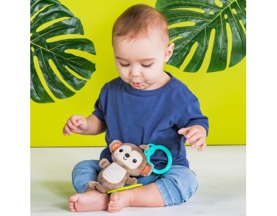 Bright Starts Hračka s melodií na C kroužku Tug Tunes opice