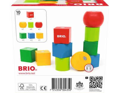 Brio Magnetické dřevěné kostky