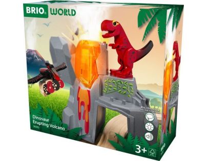 Brio Herní set Dinosauří soptící vulkán