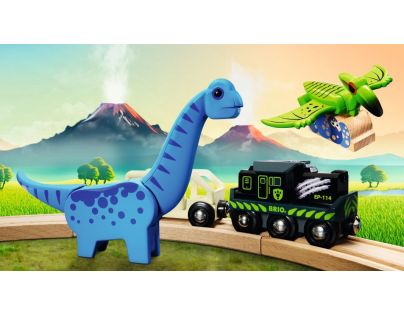 Brio Herní set Dinosauří vlak na baterie