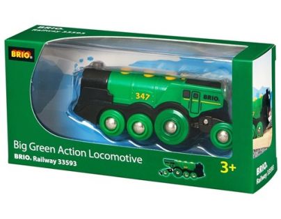Brio Mohutná elektrická lokomotiva se světly Zelená