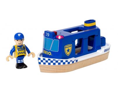 Brio Policejní loď se světlem a zvukem