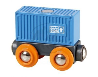 Brio 33692 - Vagon s modrým kontejnerem
