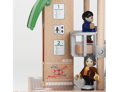 Brio Vláčkodráha velká s výhybkami, mostem a nástupištěm 42 dílů - Poškozený obal