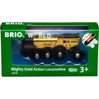 Brio World Mohutná zlatá akční lokomotiva na baterie 5