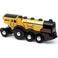 Brio World Mohutná zlatá akční lokomotiva na baterie