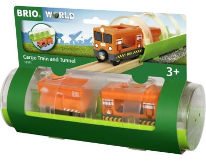 Brio World Tunel a nákladní vlak