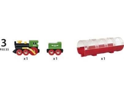 Brio World Tunel a parní vlak