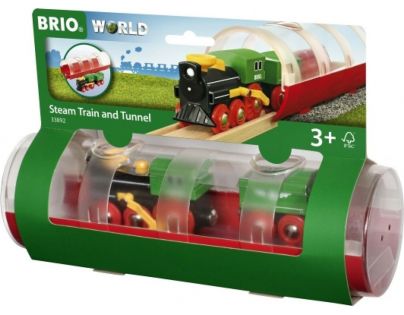 Brio World Tunel a parní vlak