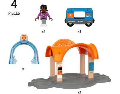 Brio World Smart Tech Sound Vlaková stanice s tunelem