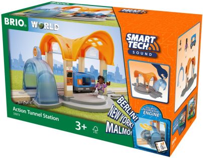 Brio World Smart Tech Sound Vlaková stanice s tunelem