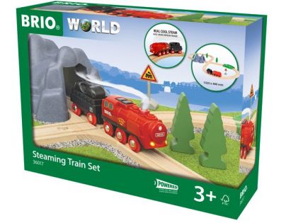 Brio World Vlaková sada s parní lokomotivou na baterie