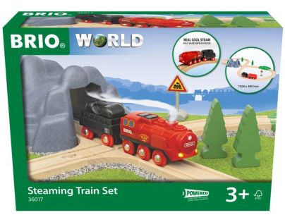 Brio World Vlaková sada s parní lokomotivou na baterie