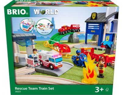 Brio World Vlaková sada záchranářského týmu