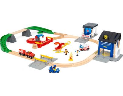 Brio World Vlaková sada záchranářského týmu