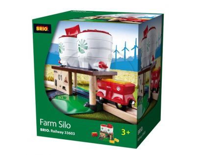 Brio Zemědělské silo s kolejnicí a vagónkem