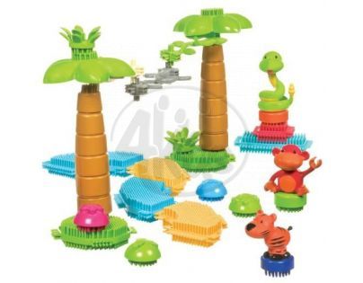 Bristle Blocks Stavebnice Jungle 128 ks v kyblíku