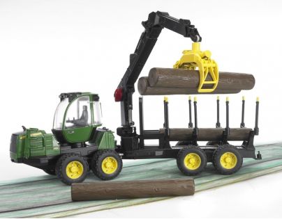 Bruder 02133 Přepravník na dřevo John Deere