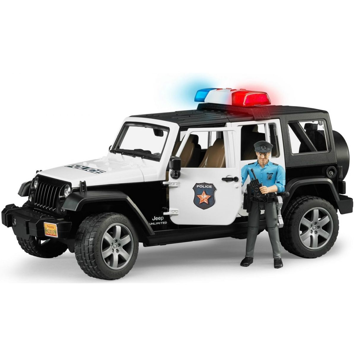 Bruder 02526 Policejní Jeep Wrangler Rubicon 4kids
