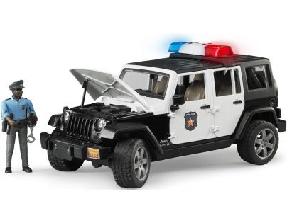 Bruder 02527 Policejní Jeep Wrangler s figurkou