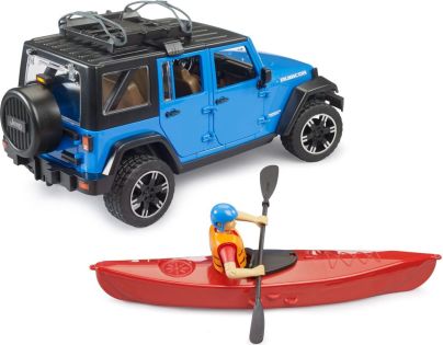 Bruder 02529 Jeep Wrangler Rubicon Unlimited s kajakem a figurkou - Poškozený obal