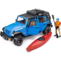 Bruder 02529 Jeep Wrangler Rubicon Unlimited s kajakem a figurkou