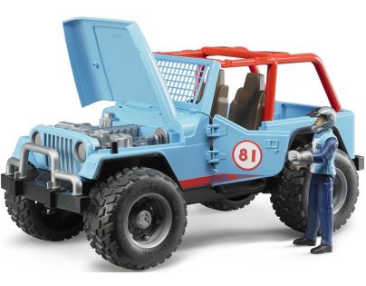 Bruder 02541 Jeep Cross Country modrý s figurkou