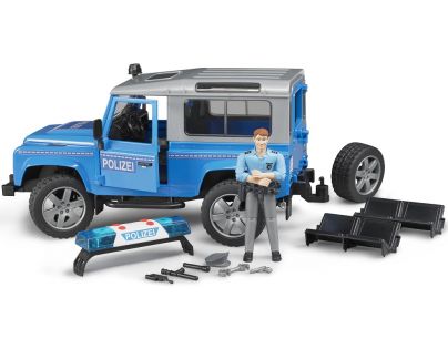 Bruder 02597 Policejní Land Rover Defender s policistou