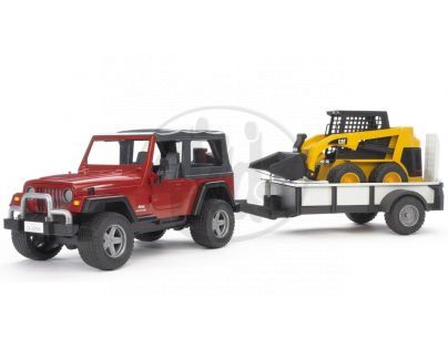 Bruder 02924 Jeep Wrangler s vozíkem a Bob Catem