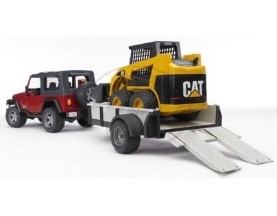 Bruder 02924 Jeep Wrangler s vozíkem a Bob Catem