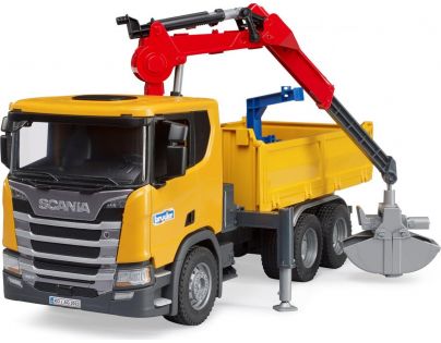 Bruder Nákladní auto Scania Super 560R s valníkem a hydraulickou rukou