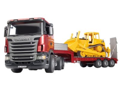 Bruder 03555 Nákladní auto Scania návěs + buldozer - Poškozený obal