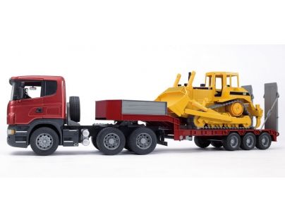 Bruder 03555 Nákladní auto Scania návěs + buldozer - Poškozený obal