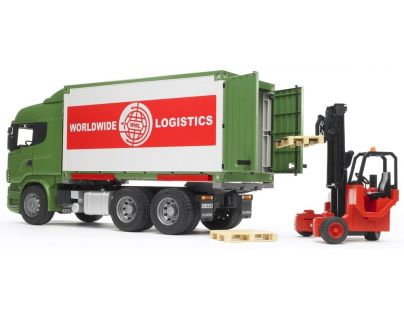 Bruder 03580 Nákladní auto Scania kontejner, vozík - Poškozený obal