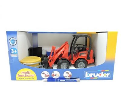 Bruder 2192 Schäffer 2630 s balíkem slámy a nakladačem 1:16