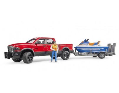 Bruder 2503 Auto RAM s přívěsem, vodním skútrem a figurkou