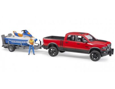 Bruder 2503 Auto RAM s přívěsem, vodním skútrem a figurkou