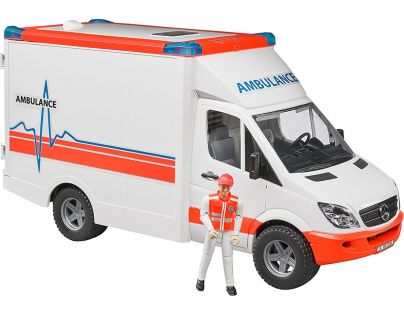 Bruder 2536 Mercedes Sprinter sanitka s řidičem - Poškozený obal 