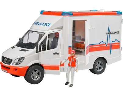 Bruder 2536 Mercedes Sprinter sanitka s řidičem - Poškozený obal 