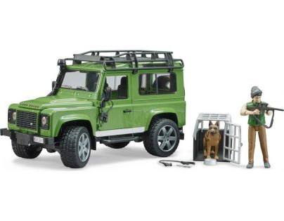 Bruder Land Rover lesník a pes s výstrojí 1:16