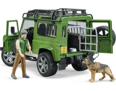 Bruder Land Rover lesník a pes s výstrojí 1:16