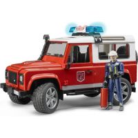 Bruder 2596 Land Rover Defender Hasičské zásahové s figurkou hasiče 1:16
