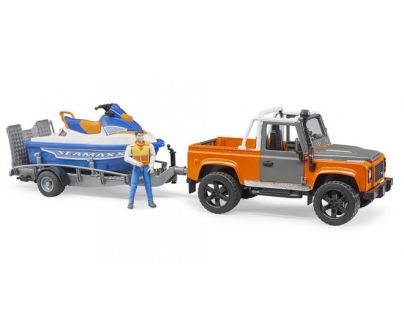Bruder 2599 Land Rover s vodním skútrem a figurkou 1:16