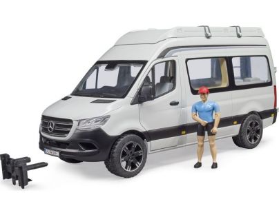 Bruder MB Sprinter Kemping s řidičem a příslušenstvím 1:16