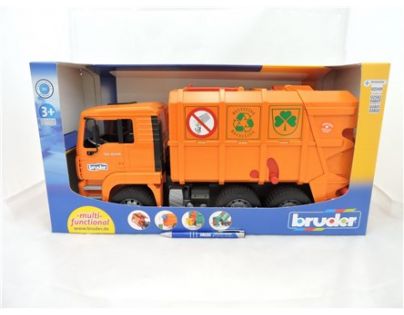 Bruder 2760 Popelář MAN TGA oranžový 1:16