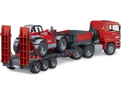 Bruder 2774 MAN TGA s návěsem a teleskopickým nakladačem Manitou MLT 633 1:16